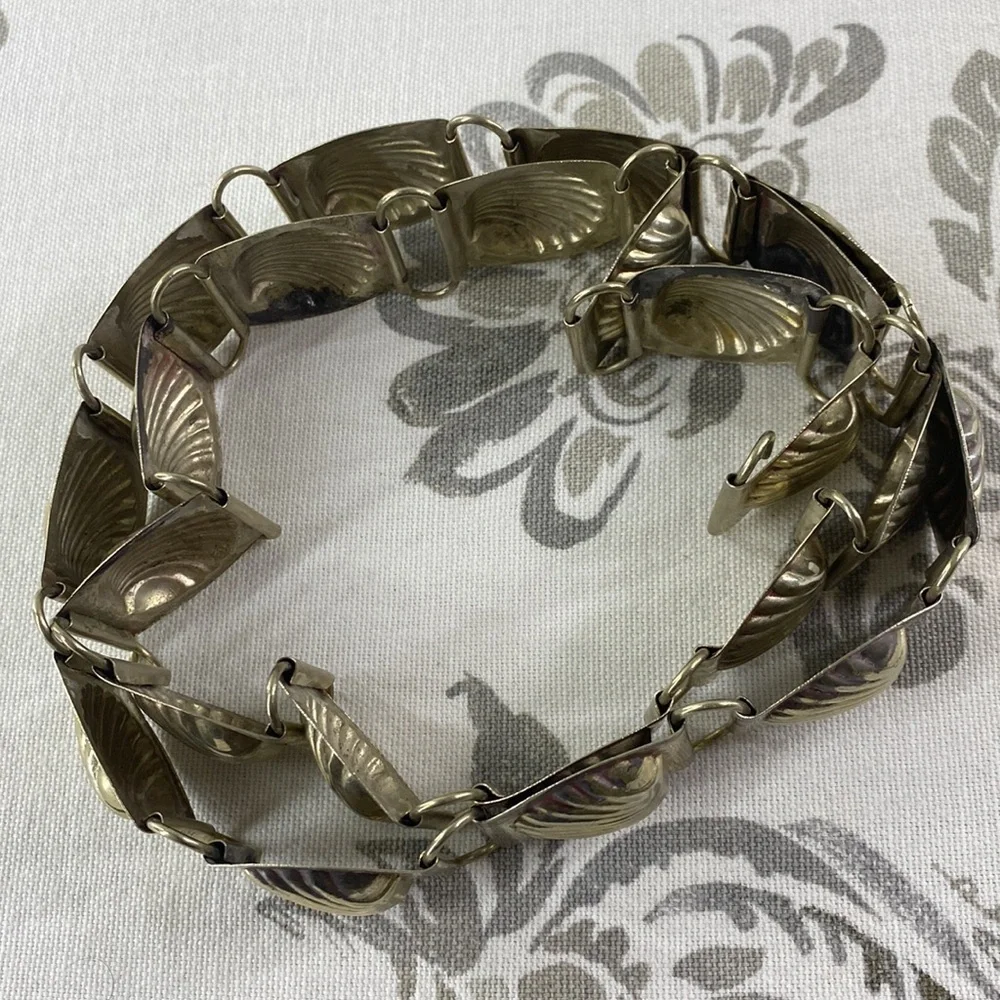 Vintage Shell Medallions‎ Metal 3D belt